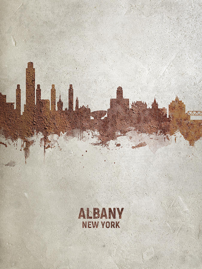 Albany New York Skyline #21 Digital Art by Michael Tompsett