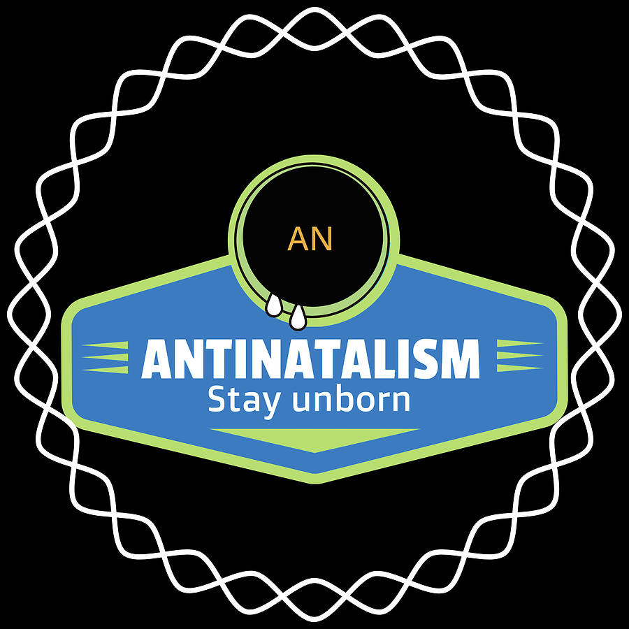 Antinatalism logo design childfree antinatalist artists Digital Art by