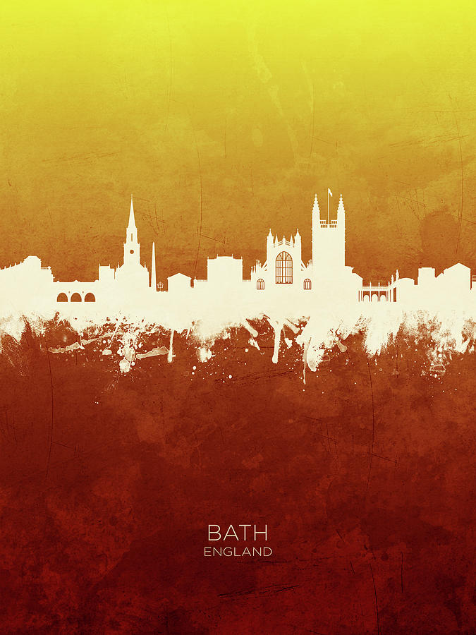 Bath England Skyline Cityscape #21 Digital Art by Michael Tompsett
