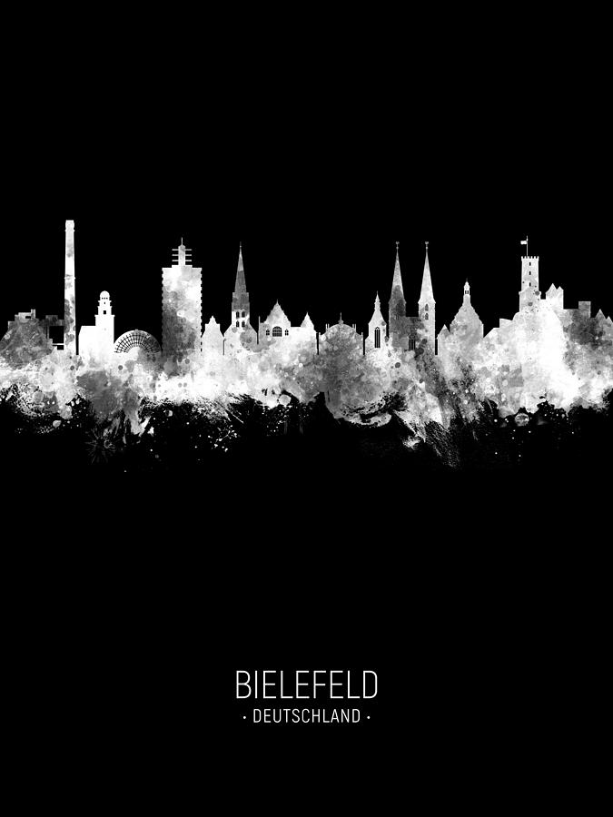 Bielefeld Germany Skyline #21 Digital Art by Michael Tompsett