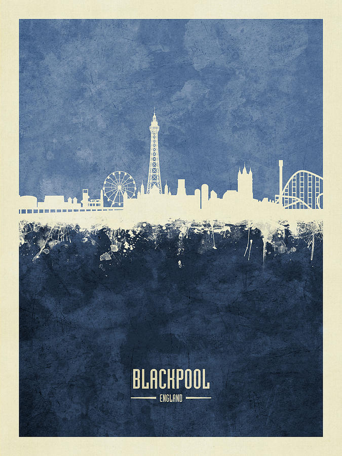 Blackpool England Skyline #21 Digital Art by Michael Tompsett