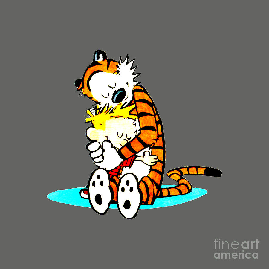 Calvin And Hobbes Drawing by Daniel Hawk - Pixels