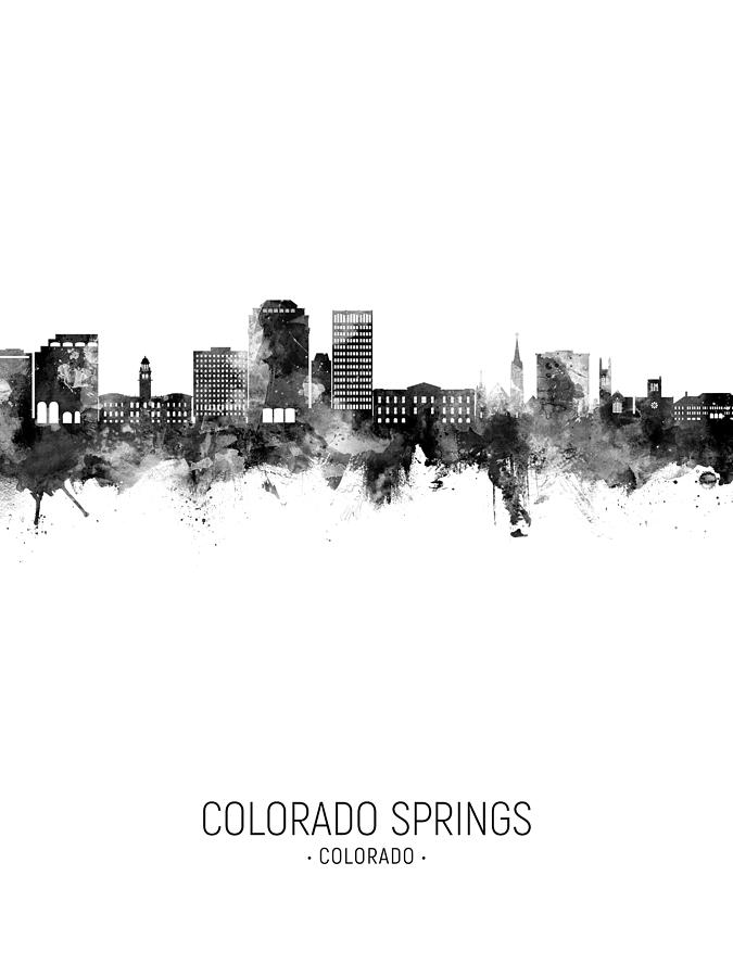 Colorado Springs Colorado Skyline #21 Digital Art by Michael Tompsett ...