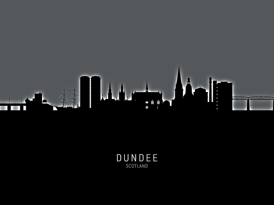 Dundee Scotland Skyline #21 Digital Art by Michael Tompsett