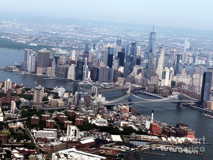 Flying over NYC, Aerial NYC Photo   #21 Photograph by Steven Spak