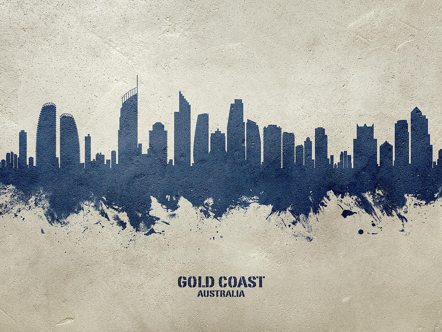 Gold Coast Australia Skyline #21 Digital Art by Michael Tompsett