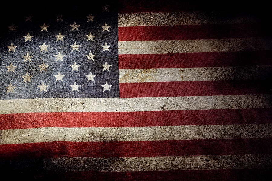 Grunge American Flag Photograph