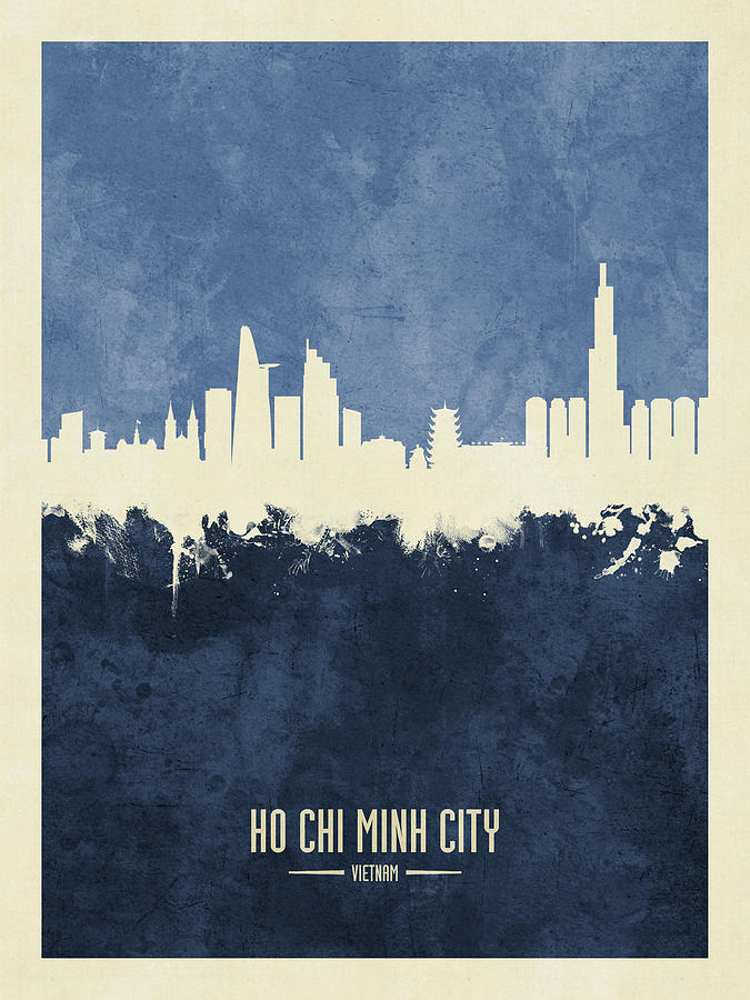 Skyline Digital Art - Ho Chi Minh City Vietnam Skyline #21 by Michael Tompsett