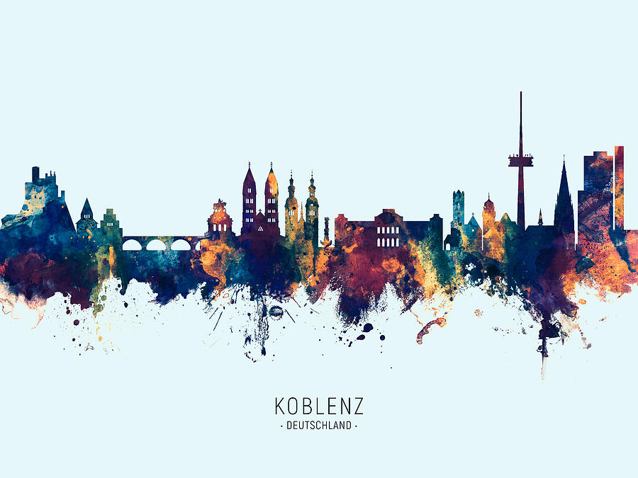 Koblenz Germany Skyline #21 Digital Art by Michael Tompsett
