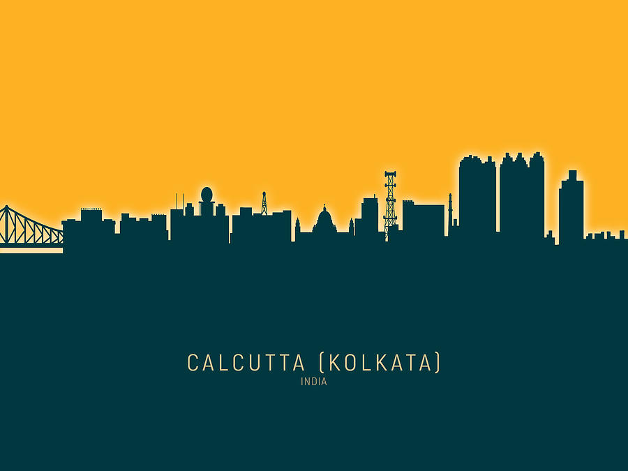 Kolkata Calcutta India Skyline #21 Digital Art by Michael Tompsett