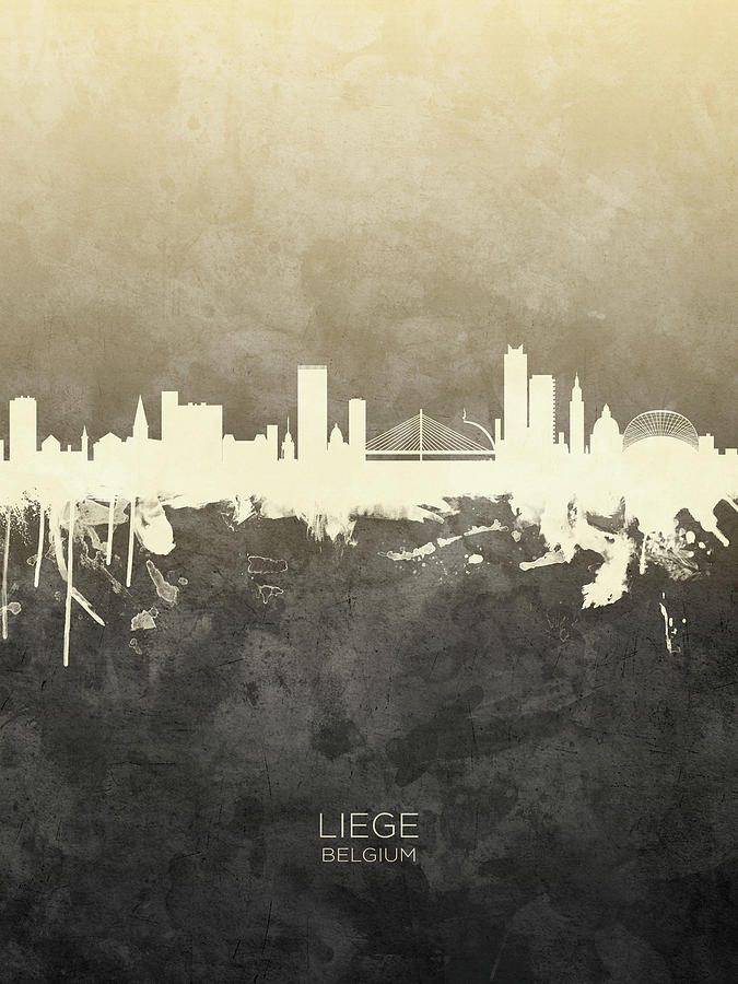 Liege Belgium Skyline #21 Digital Art by Michael Tompsett