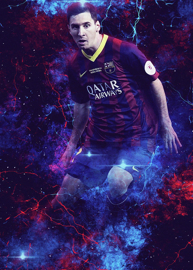 Lionel Messi Digital Art by Yoyo Di