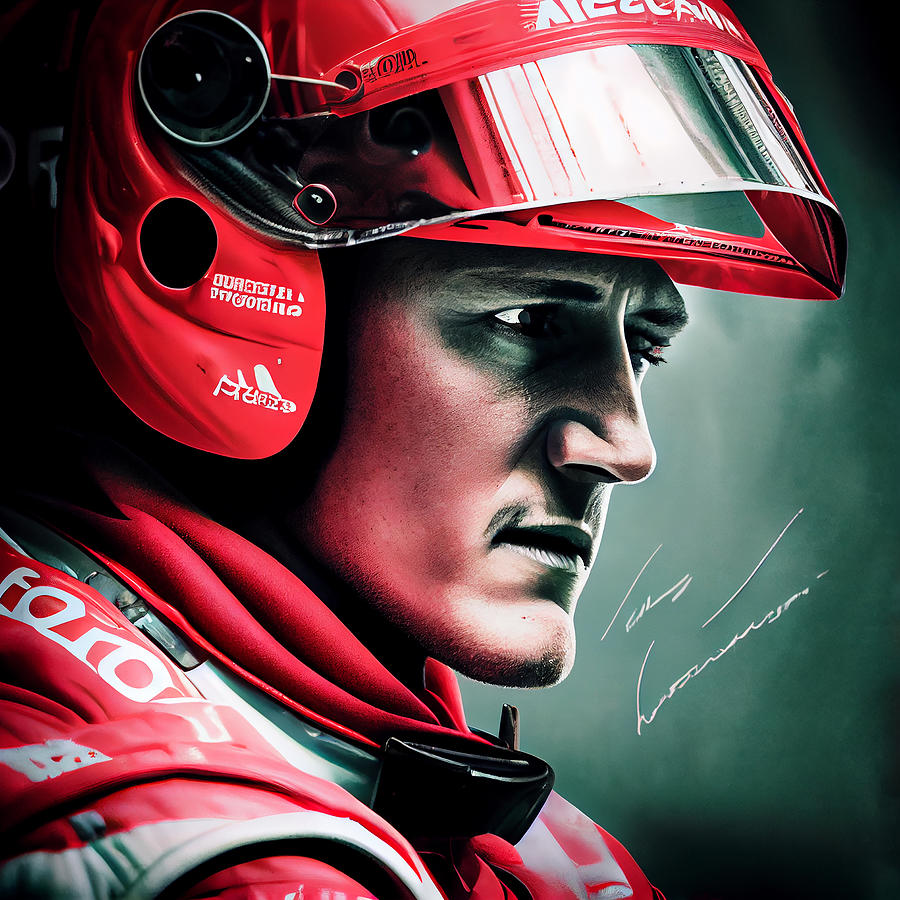 Michael Schumacher Mixed Media by Tim Hill - Fine Art America