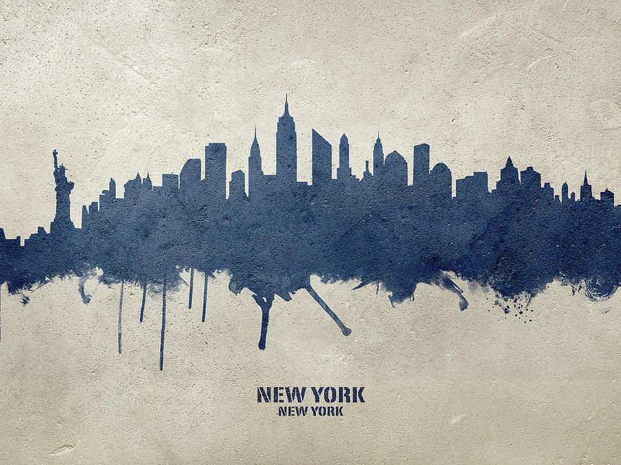 New York City Skyline #21 Digital Art by Michael Tompsett