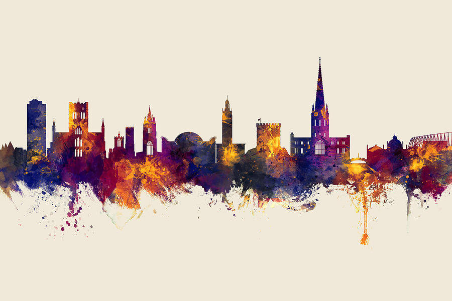 Norwich England Skyline #21 Digital Art by Michael Tompsett