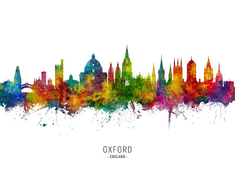 Oxford England Skyline by Michael Tompsett