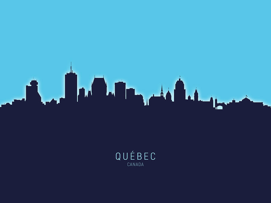 Skyline Digital Art - Quebec Canada Skyline #21 by Michael Tompsett