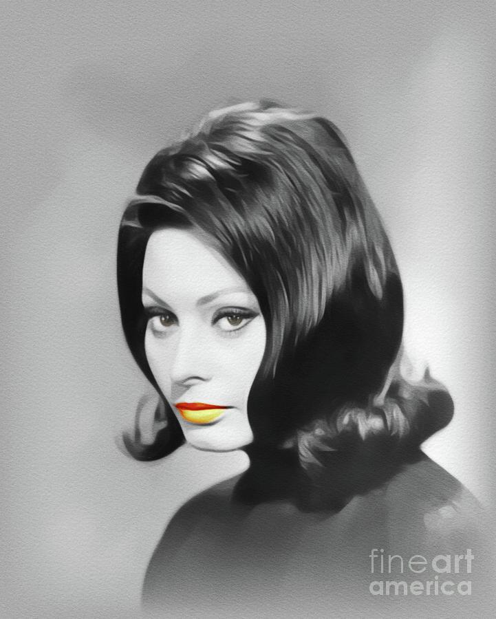 Sophia Loren, Vintage Movie Star #21 Painting by Esoterica Art Agency