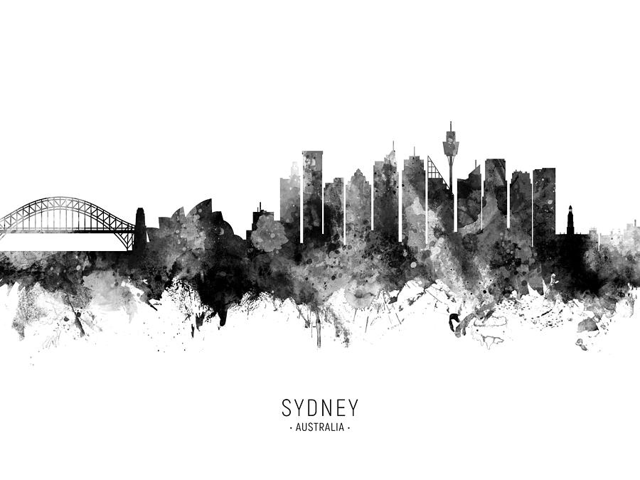 Sydney Skyline Digital Art - Sydney Australia Skyline #21 by Michael Tompsett