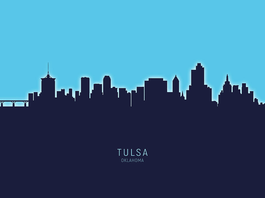 Tulsa Oklahoma Skyline #21 Digital Art by Michael Tompsett