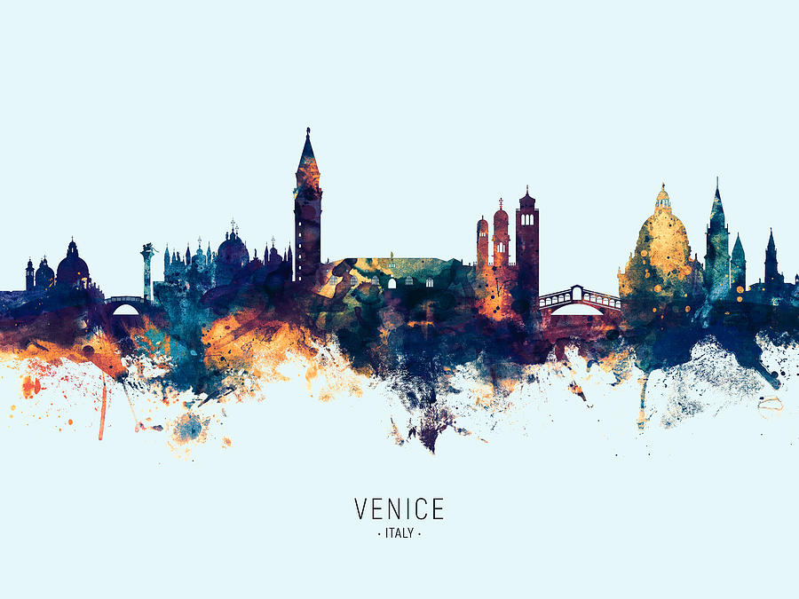 Venice Italy Skyline #21 Digital Art by Michael Tompsett
