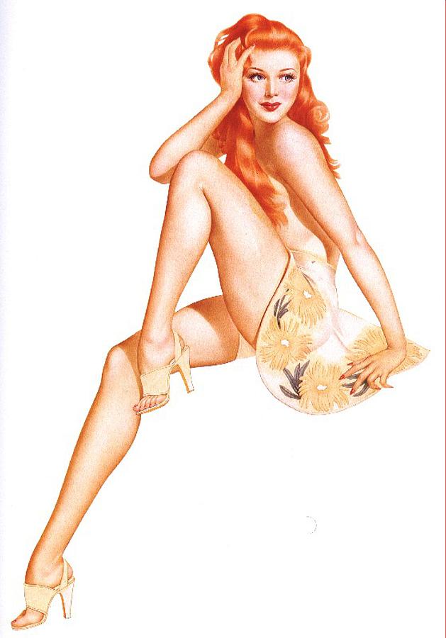 Pinup Mixed Media - Vintage Pinup Art #213 by World Art Collective