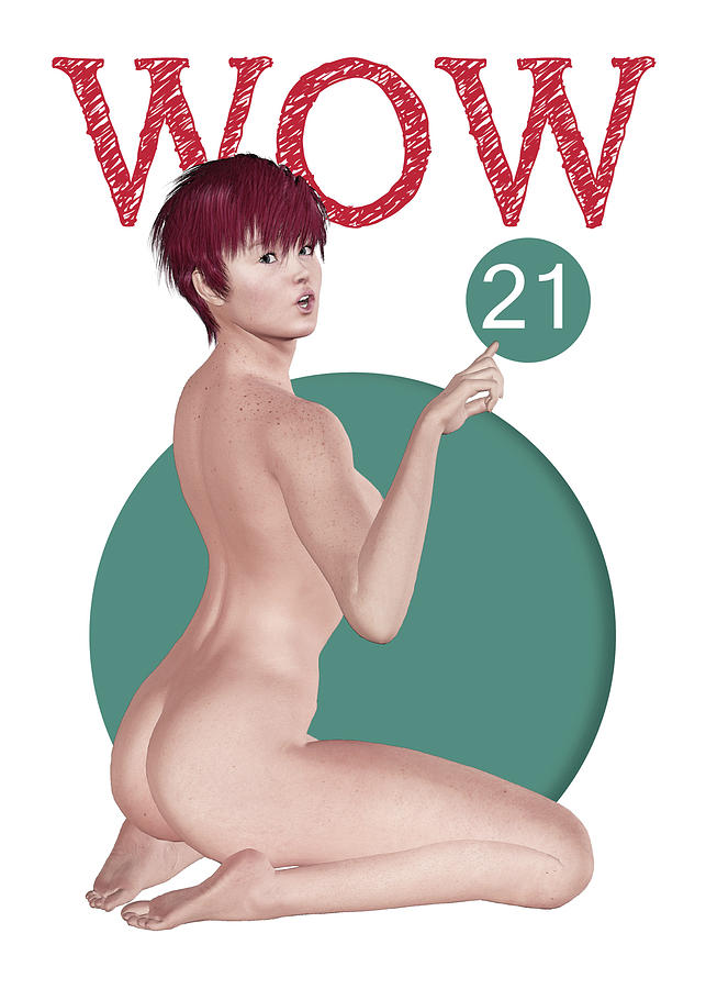 21st Wow Sexy Pin Up Birthday Digital Art by Jan Keteleer