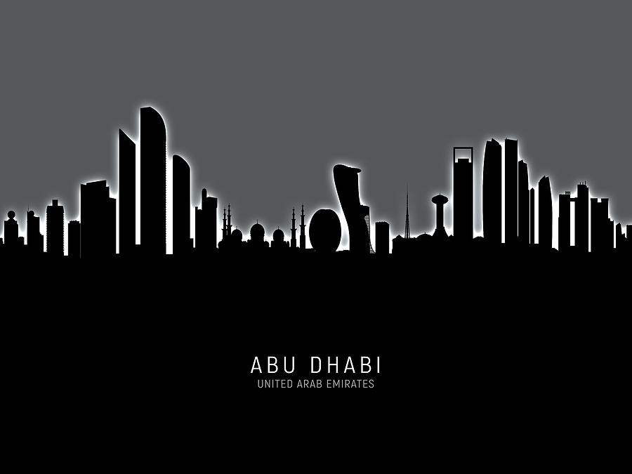 Abu Dhabi Skyline #22 Digital Art by Michael Tompsett
