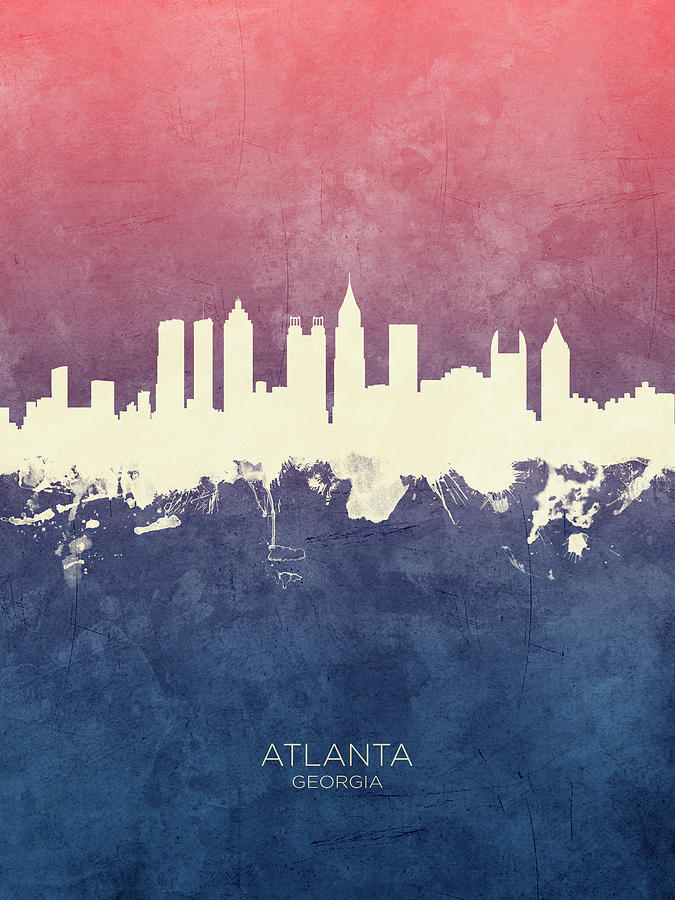 Atlanta Georgia Skyline #22 Digital Art by Michael Tompsett