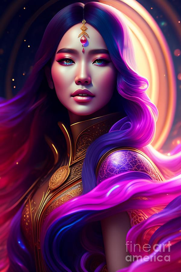 Beautiful cosmic sorceress nebulas galactic Digital Art by Boon Mee ...