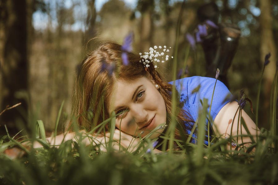 Beautiful young woman in the woods #22 Photograph by Theasis