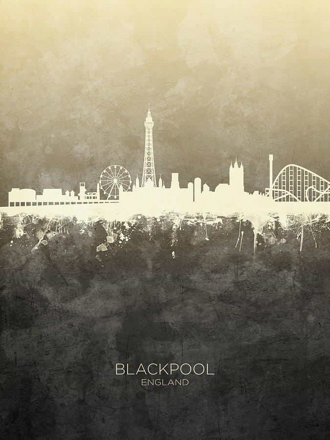 Blackpool England Skyline #22 Digital Art by Michael Tompsett