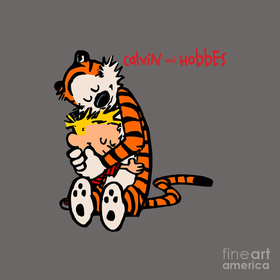 Calvin and hobbes Drawing by David R Hardaway | Pixels