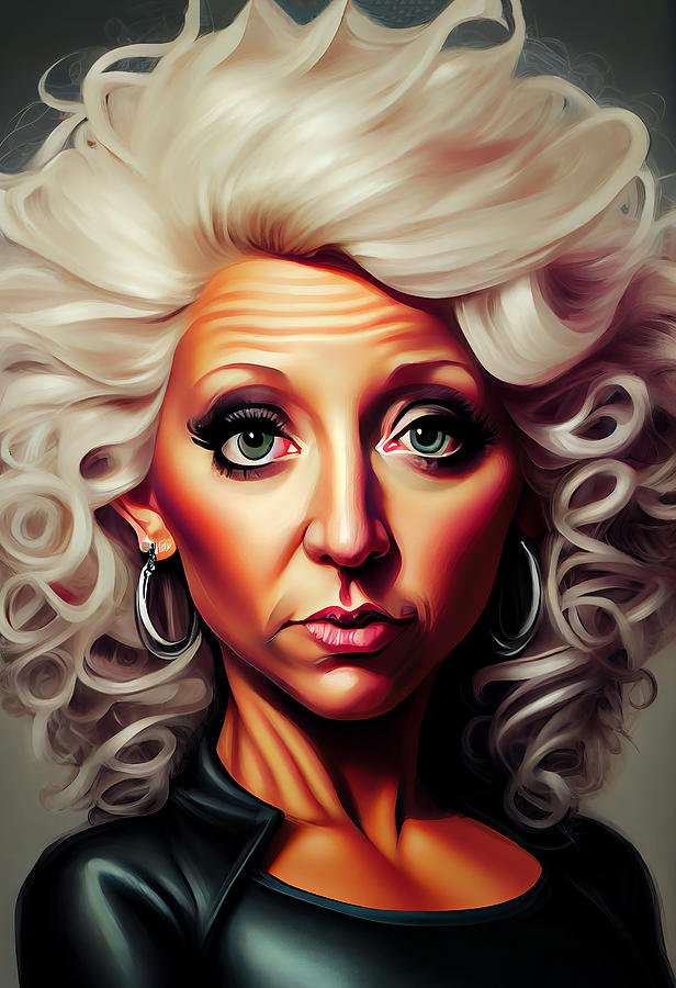 Christina Aguilera Caricature Mixed Media By Stephen Smith Galleries Fine Art America 