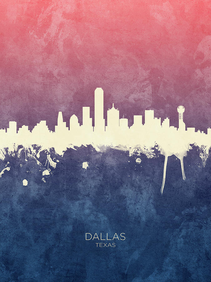 Dallas Texas Skyline #22 Digital Art by Michael Tompsett
