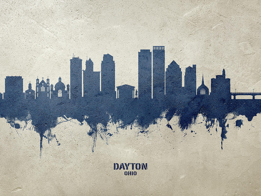 Dayton Ohio Skyline #22 Digital Art by Michael Tompsett