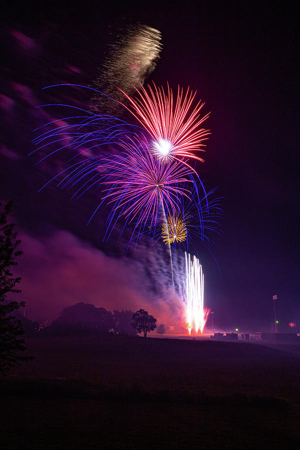 Fireworks Over Joplin Photograph by Michael Munster Pixels