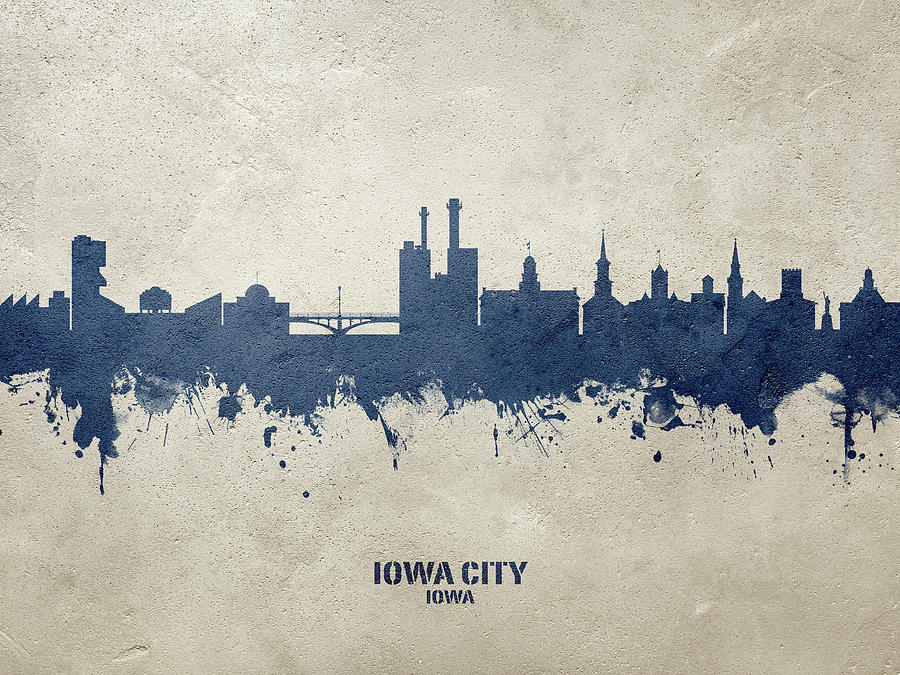 Iowa City Iowa Skyline #22 Digital Art by Michael Tompsett
