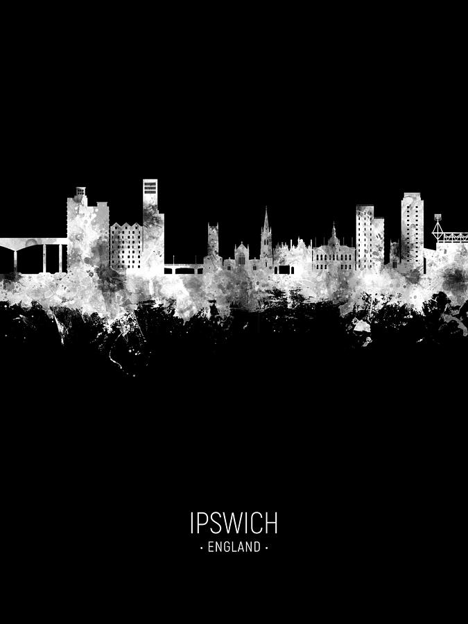 Ipswich England Skyline #22 Digital Art by Michael Tompsett