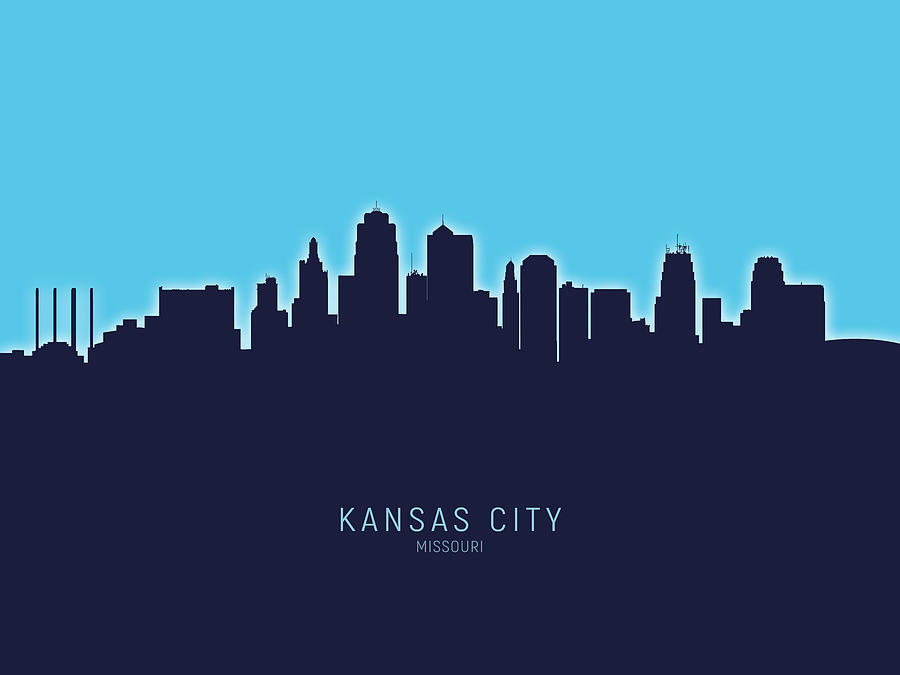 Kansas City Missouri Skyline #22 Digital Art by Michael Tompsett
