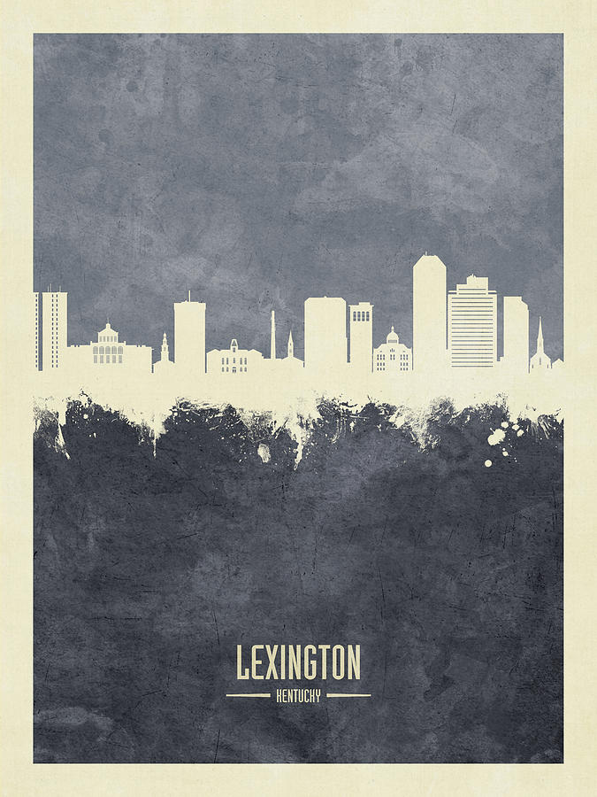 Lexington Digital Art - Lexington Kentucky Skyline #31 by Michael Tompsett