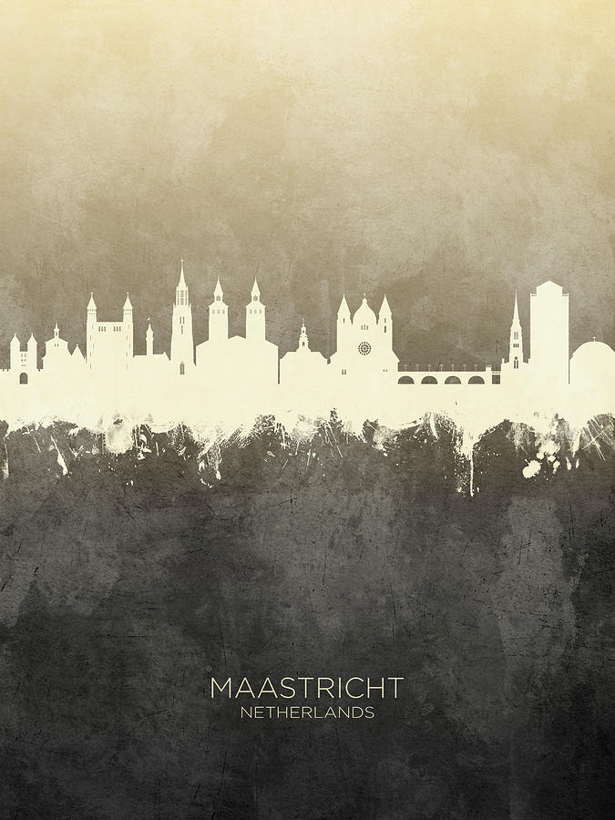 Maastricht The Netherlands Skyline #22 Digital Art by Michael Tompsett