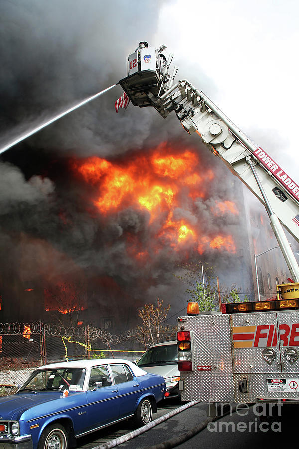 May 2nd 2006 Spectacular Greenpoint Terminal 10 Alarm Fire in Brooklyn, NY  Photograph by Steven Spak - Pixels