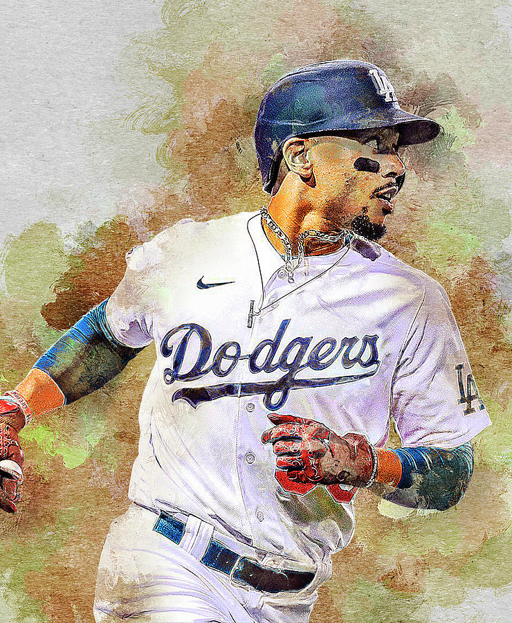 Mookie Betts Digital Art by Bruce Ortiz