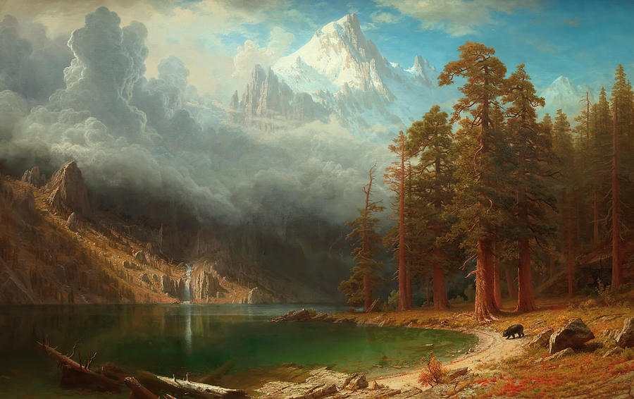 Albert Bierstadt  Painting - Mount Corcoran by Albert Bierstadt by Mango Art