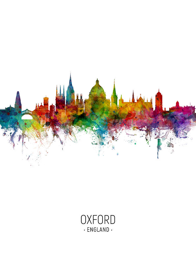 Oxford England Skyline #22 Digital Art by Michael Tompsett