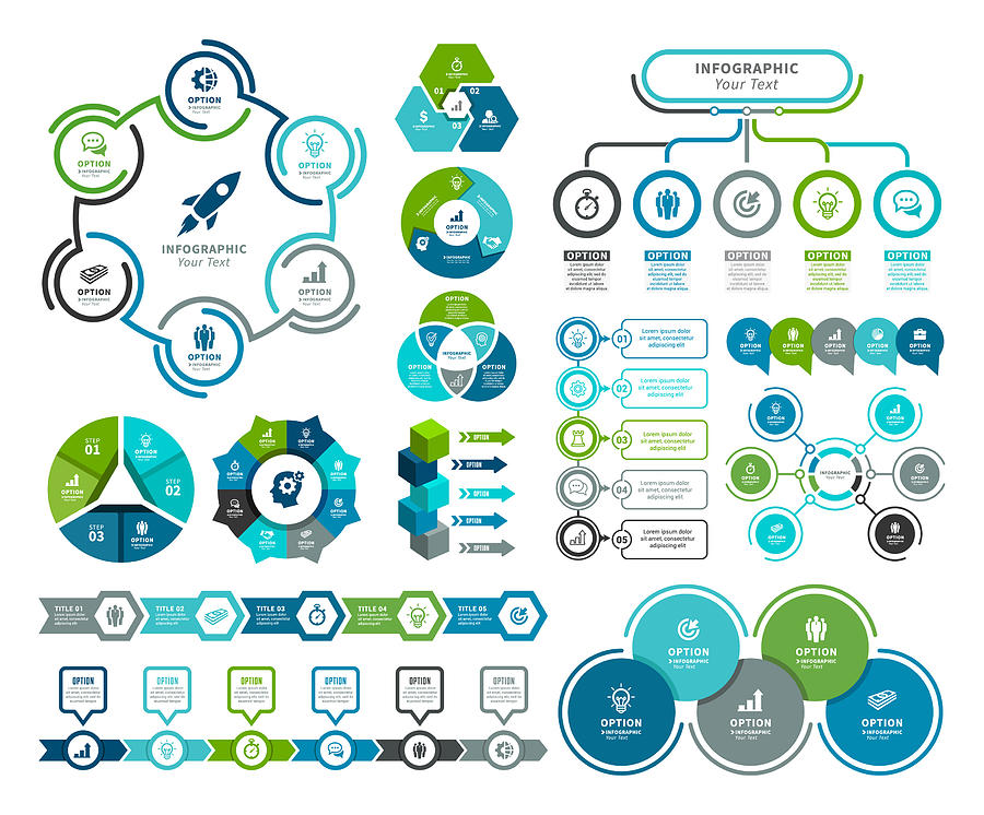 Set of Infographic Elements #22 Drawing by Artvea