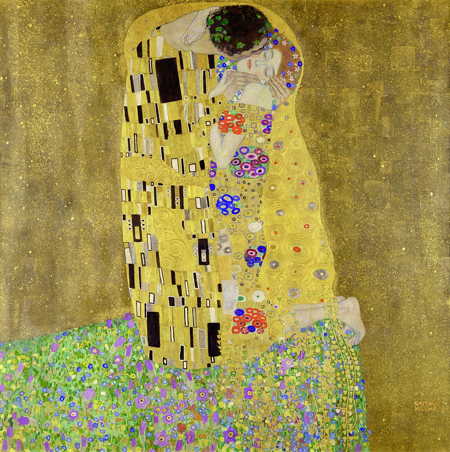 Gustav Klimt Painting -  The Kiss #22 by Gustav Klimt