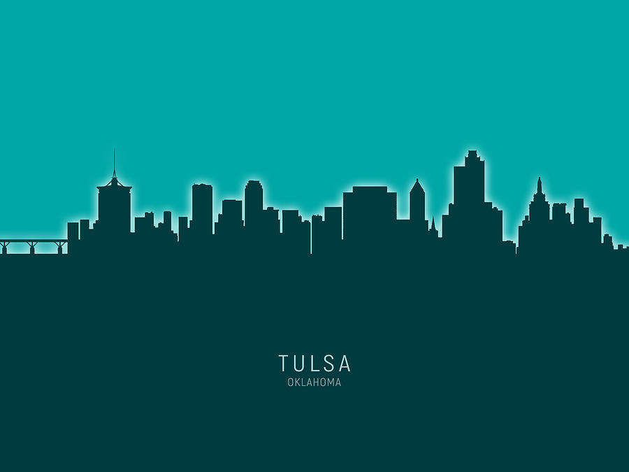 Tulsa Oklahoma Skyline #22 Digital Art by Michael Tompsett