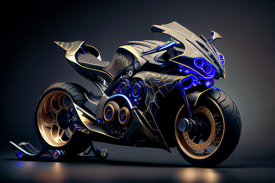 Yamaha Motorcycle Future Concept Art Digital Art by Tim Hill - Fine Art ...